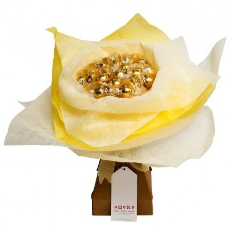 Lindt - букет бонбони в златисто и бяло